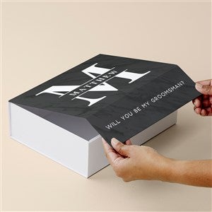 Lavish Groomsmen Proposal Personalized Keepsake Box - 8x10