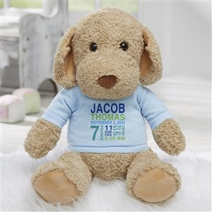 All About Baby Personalized Plush Dog- Blue