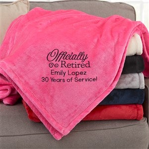 Officially Retired Personalized 60x80 Pink Fleece Blanket