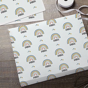 Icon Step & Repeat Personalized Baby Shower Wrapping Paper