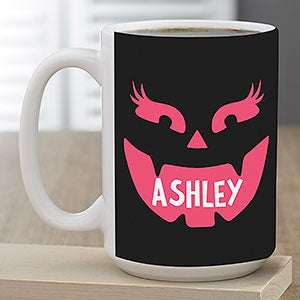 Jack-o'-Lantern Personalized Coffee Mug 15oz White