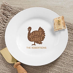 Gather & Gobble Personalized Thanksgiving Appetizer Plate