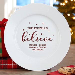 We Believe Personalized Christmas Appetizer Plate