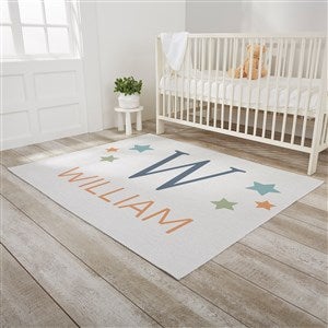 Star Struck Baby Boy Personalized Nursery Area Rug - 4x5