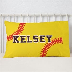 Softball Personalized 20 X 40 King Pillowcase