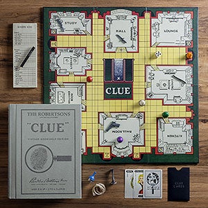 Personalized Clue Board Game - Vintage Bookshelf Edition