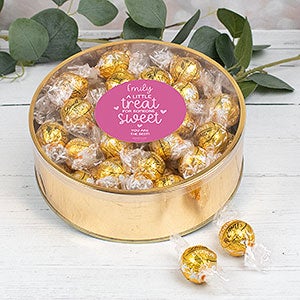 A Treat For Someone Sweet Personalized XLarge Lindt Gift Tin - White Chocolate