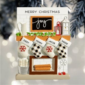 Fireplace Stockings Personalized Family Ornaments - 32293