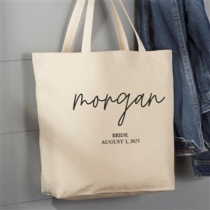 Drawn Together By Love Personalized Canvas Tote - 20x15