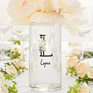 Neutral Colorful Floral Personalized Stemless Wine Glass