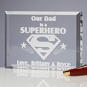 Personalized Sculpture for Dad   Dad Is A Superhero Message