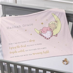 Precious Moments Bedtime Personalized Baby Girl 30x40 Fleece Blanket