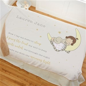 Precious Moments Bedtime Personalized Baby Girl 60x80 Sherpa Blanket