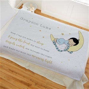 Precious Moments Bedtime Personalized Baby Boy 50x60 Sweatshirt Blanket