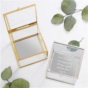 Write Your Message Personalized Glass Jewelry Box - 32853