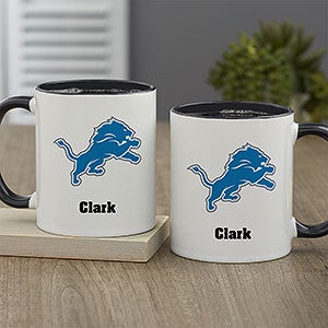 NFL Detroit Lions Personalized Coffee Mug 11oz. - Black