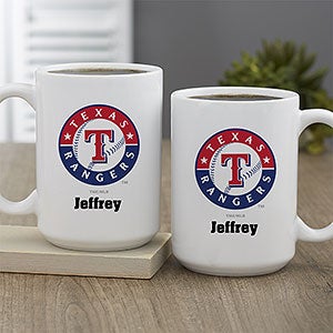 MLB Texas Rangers Personalized Coffee Mug 15 Oz. - White