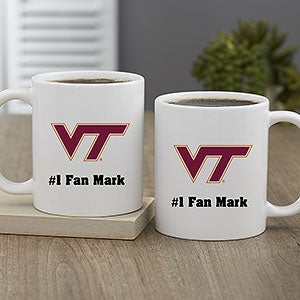 NCAA Virginia Tech Hokies Personalized Coffee Mug 11oz White