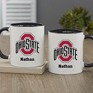 Black Ohio State Buckeyes 15oz. Personalized Mug