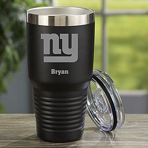 NFL New York Giants Personalized 30oz Black Stainless Steel Tumbler