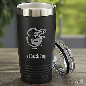 MLB Baltimore Orioles Personalized 20 Oz. Black Stainless Steel Tumbler