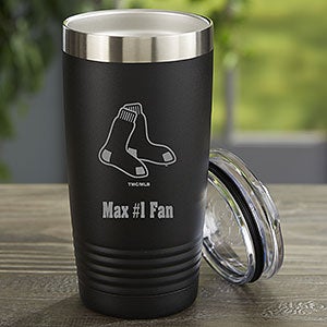 MLB Boston Red Sox Personalized 20 Oz. Black Stainless Steel Tumbler