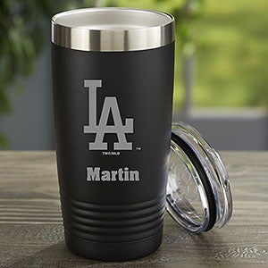 MLB Los Angeles Dodgers Personalized 20 Oz. Black Stainless Steel Tumbler