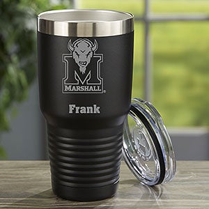 NCAA Marshall Thundering Herd Personalized 30oz Black Stainless Steel Tumbler