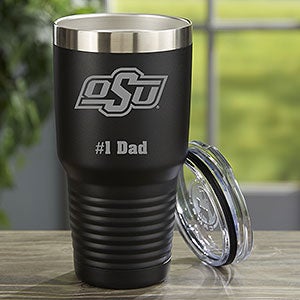 NCAA Oklahoma State Cowboys Personalized 30oz Black Stainless Steel Tumbler