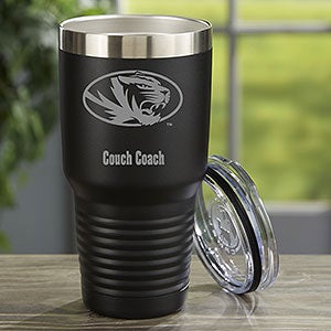 NCAA Missouri Tigers Personalized 30 Oz. Black Stainless Steel Tumbler