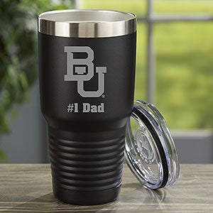 NCAA Baylor Bears Personalized 30oz Black Stainless Steel Tumbler