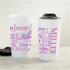 Signature Style Personalized Double-Wall Ceramic Travel Mug