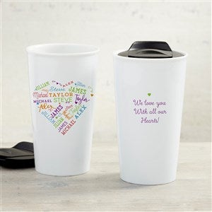 Close To Her Heart Personalized Double-Wall Ceramic Travel Mug