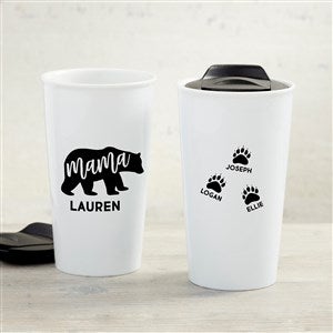 Mama Bear Personalized Double-Wall Ceramic Travel Mug