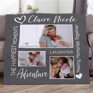 Baby Photo Collage Personalized Photo 60x80 Plush Fleece Blanket