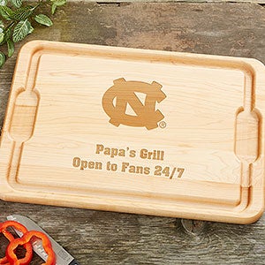 NCAA North Carolina Tar Heels Personalized Maple Cutting Board 12x17