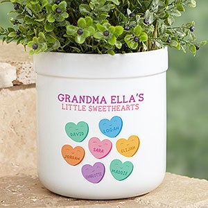 Grandma's Sweethearts Personalized Outdoor Flower Pot