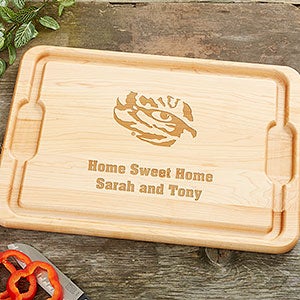 NCAA LSU Tigers Personalized Maple Cutting Board 12x17