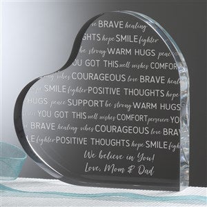 Words Of Encouragement Personalized Heart Keepsake