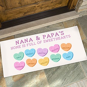 Grandma's Sweethearts Personalized Oversized Doormat - 24x48