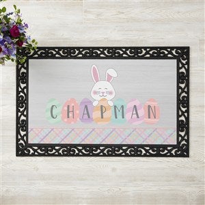 Happy Easter Eggs Personalized Easter Doormat - 20x35