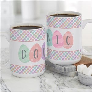 Easter Eggs Personalized Coffee Mug 15 Oz White