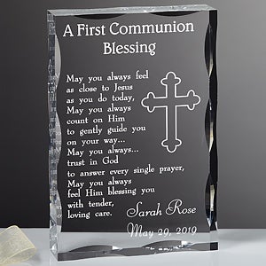 Personalized First Communion Blessing Keepsake Sculpture