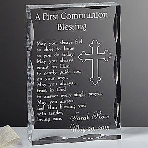 Personalized First Communion Blessing Keepsake Sculpture