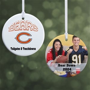 NFL Chicago Bears Personalized Photo Ornament - 2 Sided Glossy