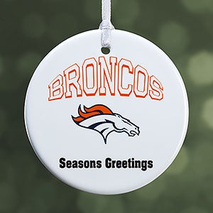 NFL Denver Broncos Personalized Ornament - 1 Sided Glossy