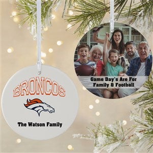 Denver Broncos Christmas Merry Christmas Circle Ornament