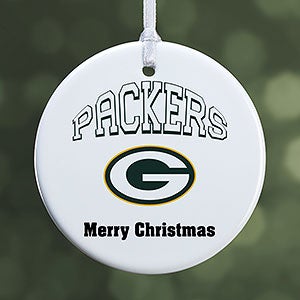 Green Bay Packers NFL Let's Go Skull Christmas Ornament Custom Name For Fans