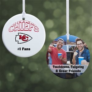 NFL Kansas City Chiefs Personalized Photo Ornament - 2 Sided Glossy