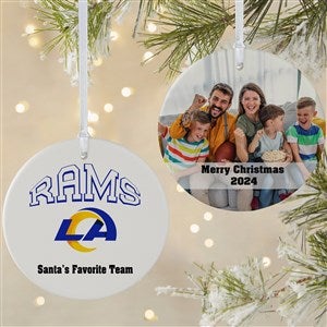 NFL Los Angeles Rams Personalized Photo Ornament - 2 Sided Matte